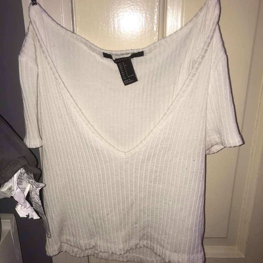 forever 21 white crop top
